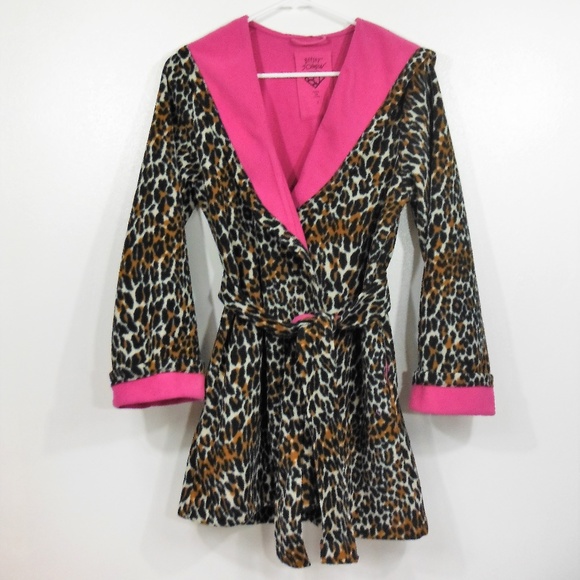 Betsey Johnson Other - Betsey Johnson Leopard Animal Print Bathrobe - S